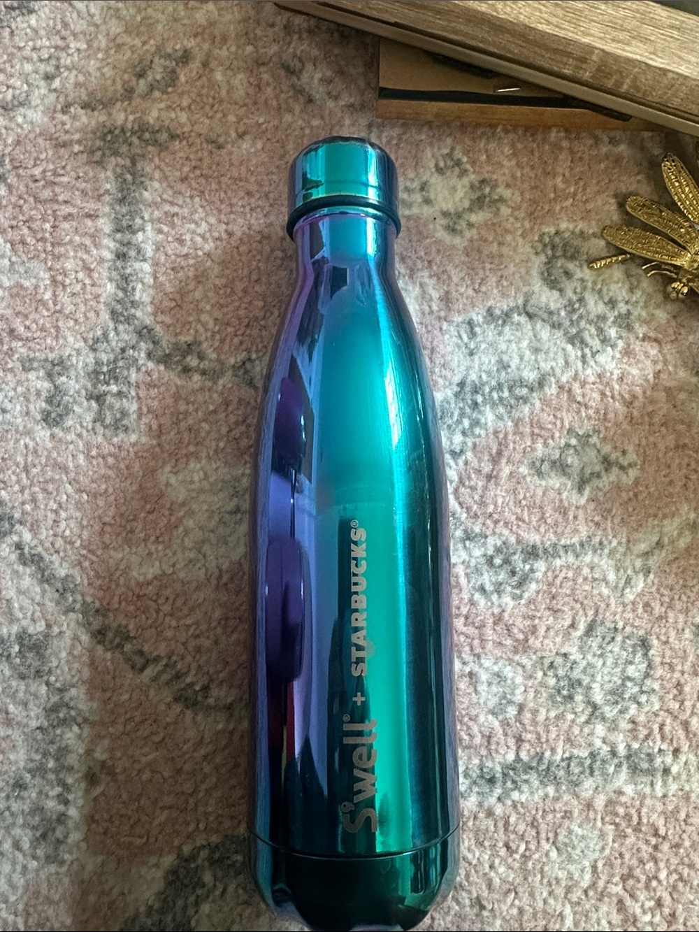 RARE S'well x Starbucks Iridescent Teal + Purple Stainless Bottle